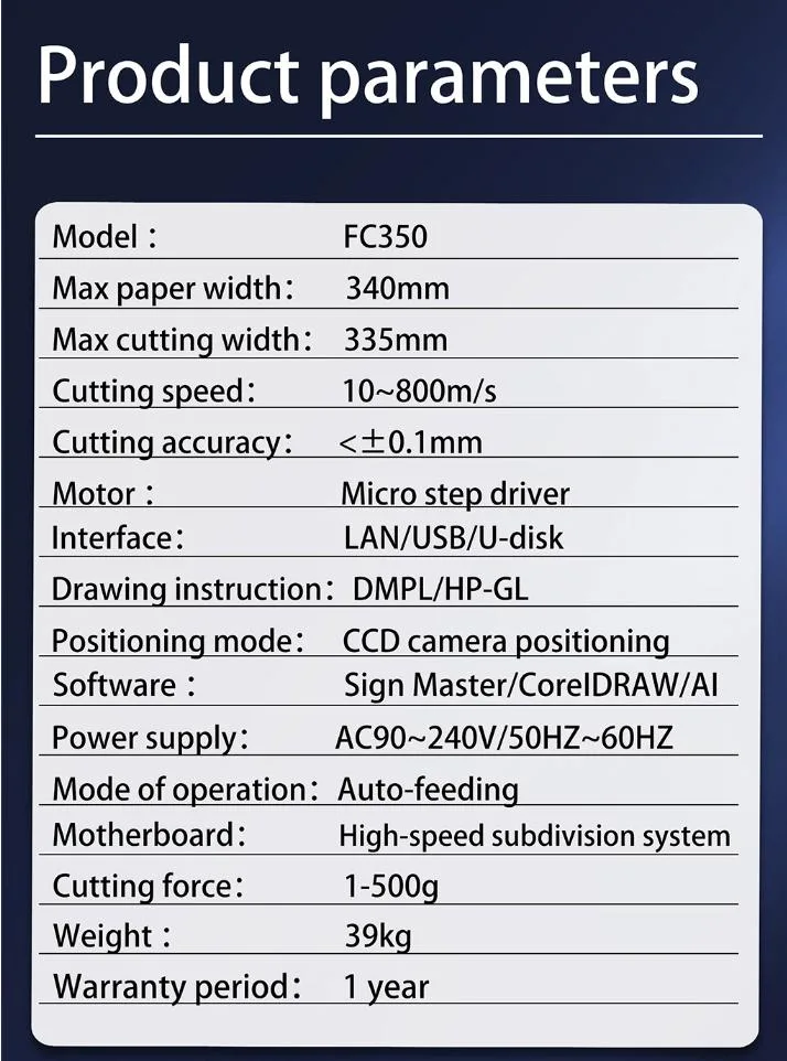 Hot Sales A3+ A4 Auto Feed Sheet Label Digital Die Cutter FC350